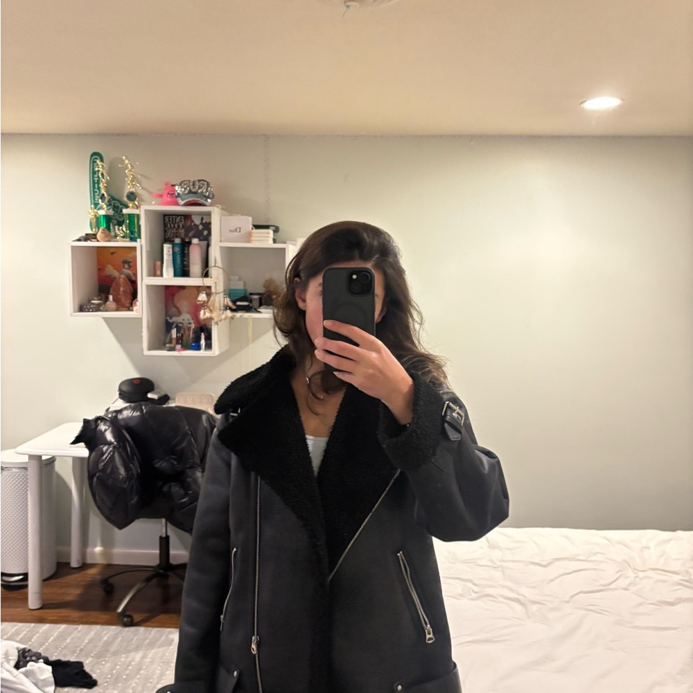 Women's Black Shearling Jacket